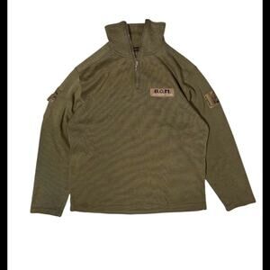 Bom green quarter zip‎ sweatshirt